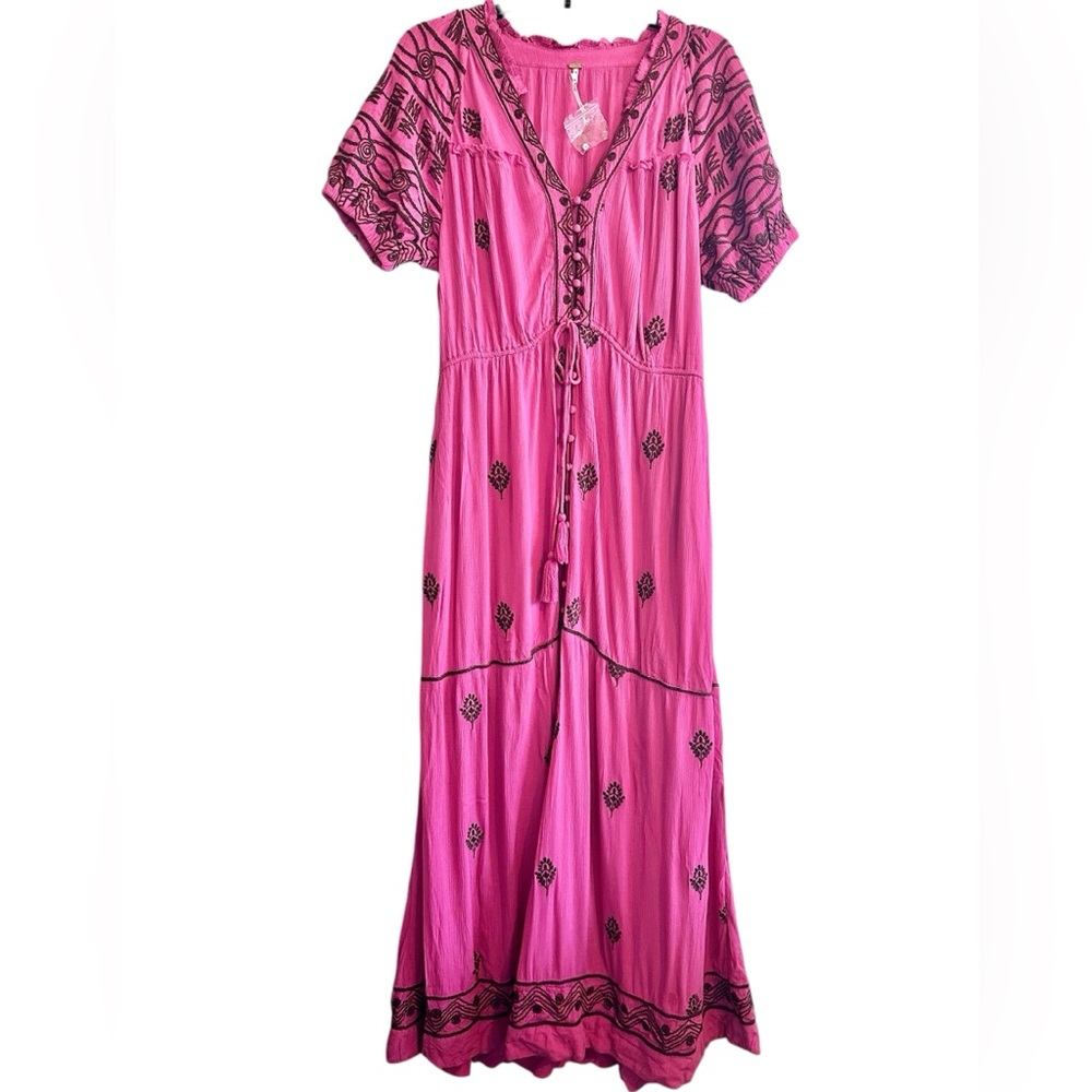 NWOT Free People Riley Embroidered Maxi Dress - Picture 5 of 11